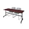 Kobe Rectangle Tables > Nesting Tables > Kobe Flip Top Table & Chair Sets, 72 W, 24 L, 29 H, Mahogany MKFT7224MH44GY - alternate 1